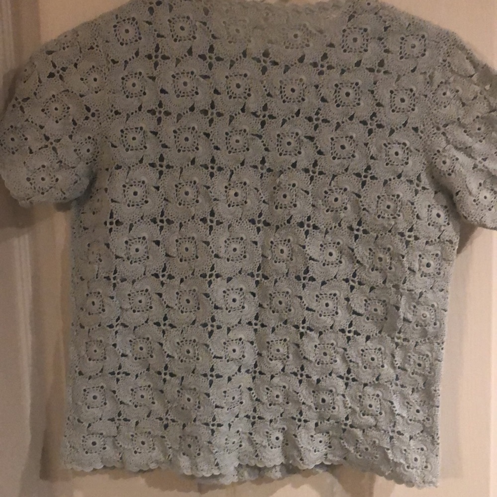 - Crocheted Lace Button Down Top - image 4
